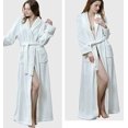 thumbnail image 2 of LinYooLi Women's Lapel Fleece Bathrobe Soft Plush Spa Robe Warm Pajamas with Pockets Soft Pjs Loungewear for Women, 2 of 5
