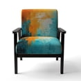 thumbnail image 4 of Designart "Abstract Thailand Tropical flow" Red Modern Upholstered Accent Chair - Traditional Arm Chair For Living Room, 4 of 7