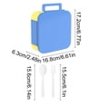 thumbnail image 2 of Ohufall Flip Top Portable Student Compartment Lunch Box Microwave Safe Plastic Sealed Lunch Box for Office Workers, 2 of 5