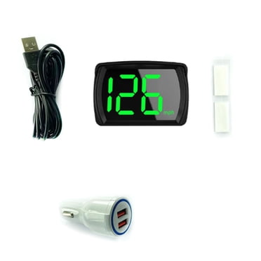 Mistaha Car HUD Head Up Display Speedometer MPH KM/H Dual Mode OBD2 Interface Plug & Play Black Kit - Includes Car Charging Adapter