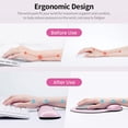 thumbnail image 2 of Ergonomic Memory Foam Keyboard Wrist Rest Wrist Rest Pad Set with Fabric -slip Rubber Base Pink Pink, 2 of 7