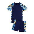 thumbnail image 1 of MIASHUI Boys Swimsuit Two Piece Set Bathing Suit Swim T-Shirts and Trunks,Yellow,7-9 Years, 1 of 6