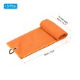 thumbnail image 2 of Unique Bargains 24'x16' Golf Towels Tri Fold Waffle Pattern Towels Soft Fiber with D Clip Orange 3 Pack, 2 of 6