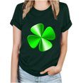 thumbnail image 2 of T-Shirt de la Saint-Patrick pour Femmes Mode Saint-Patrick Imprimé Col Rond Manches Courtes T-Shirt Décontracté Haut T-Shirts de la Saint-Patrick pour Femmes, 2 of 4