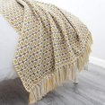thumbnail image 1 of Couverture de Sofa Simple Vent Jaune à Carreaux Chaude Jeté de Lit de Sofa avec Franges à Pampilles pour Chambre Maison, 1 of 5