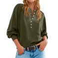 thumbnail image 2 of Longs Chandails pour Femmes Mode pour Femmes Col Rond à Boutons Manches Longues Hauts Unis Chandail à Enfiler Chandail Tendance et Confortable Vêtements d'Hiver Chandails d'Hiver pour Femmes, 2 of 8