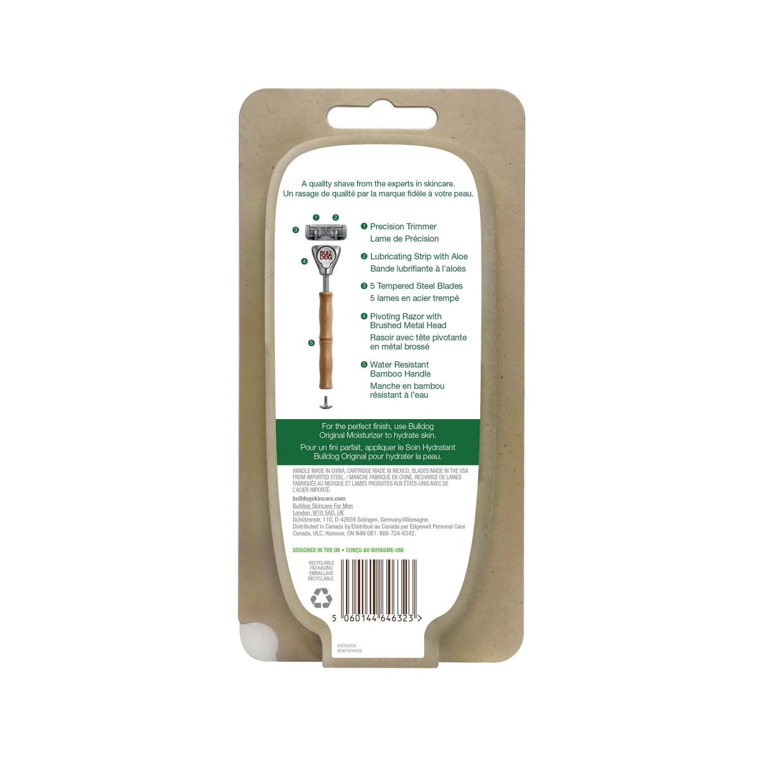 Bulldog Skincare for Men Original Bamboo Razor