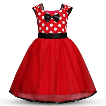 KAWELL Minnie Mouse Polka Dots Princess Pageant Girl's Fancy-Dress Costume, 12 Month