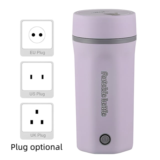 Unbranded Portable Electric Kettle 500ml, Stainless Steel, 300W, Leak Proof, Dual-wall with Keep Warm Function