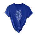 thumbnail image 1 of CEHVOM T-shirt à Manches Courtes à Imprimé pour Femmes, Mode, Hauts Décontractés Amples, Blouse, en Solde, 1 of 7
