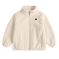thumbnail image 1 of MIASHUI Manteau Léger Chaud à Fermeture Éclair pour Tout-Petits Garçons Filles, Beige, 6-7 Ans, 1 of 4