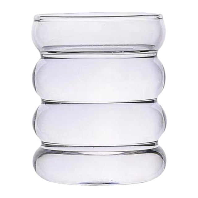 simhoa Creative Ribbed Glass Cup Rippled Cocktail Glasses for Mixed Drinks Cocktail