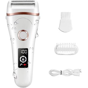 Compatible Women's Electric Shaver Women's Shaver USB Rechargeable Cordless Women's Shaver Waterproof Wet and D_Perfect Gift