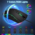 thumbnail image 4 of Gaming Mouse Wired, USB Computer Mouse with 4 Adjustable DPI, RGB Backlit LED, Side Buttons, Ergonomic Optical Mice for PC, Laptop, Windows, Mac, Gamer, 4 of 8