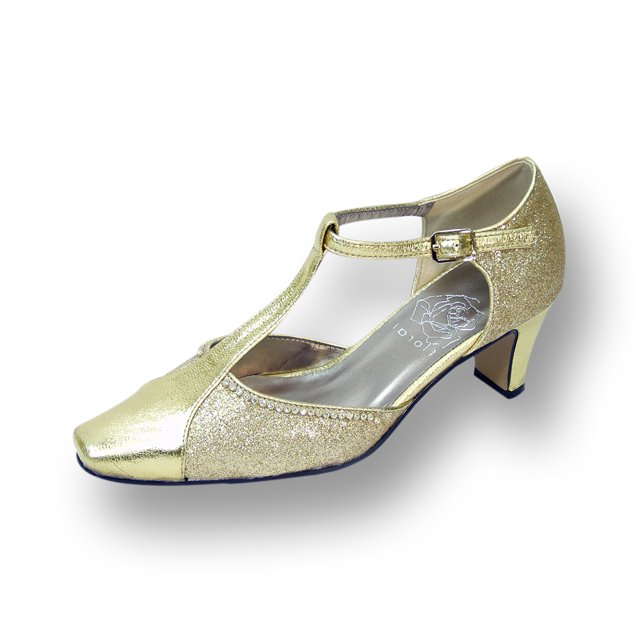 FLORAL Rosa Women's Wide Width Fashion T-Strap Dress Pumps