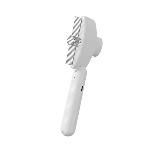 Grooming Brush With Negative Ion Spray for Cats and Dogs – Detangling Shedding Flea Removal Self‑Cleaning Massage Brush 1mm Fine Needles LED Light USB Rechargeable Indoor Outdoor Use Pet Care