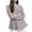Grey, variant on cfhntfmh Sweaters for Women Peplum Hem Crew Neck Long Sleeve Casual Loose Fit Knit Sweater Elegant Peplum Tops