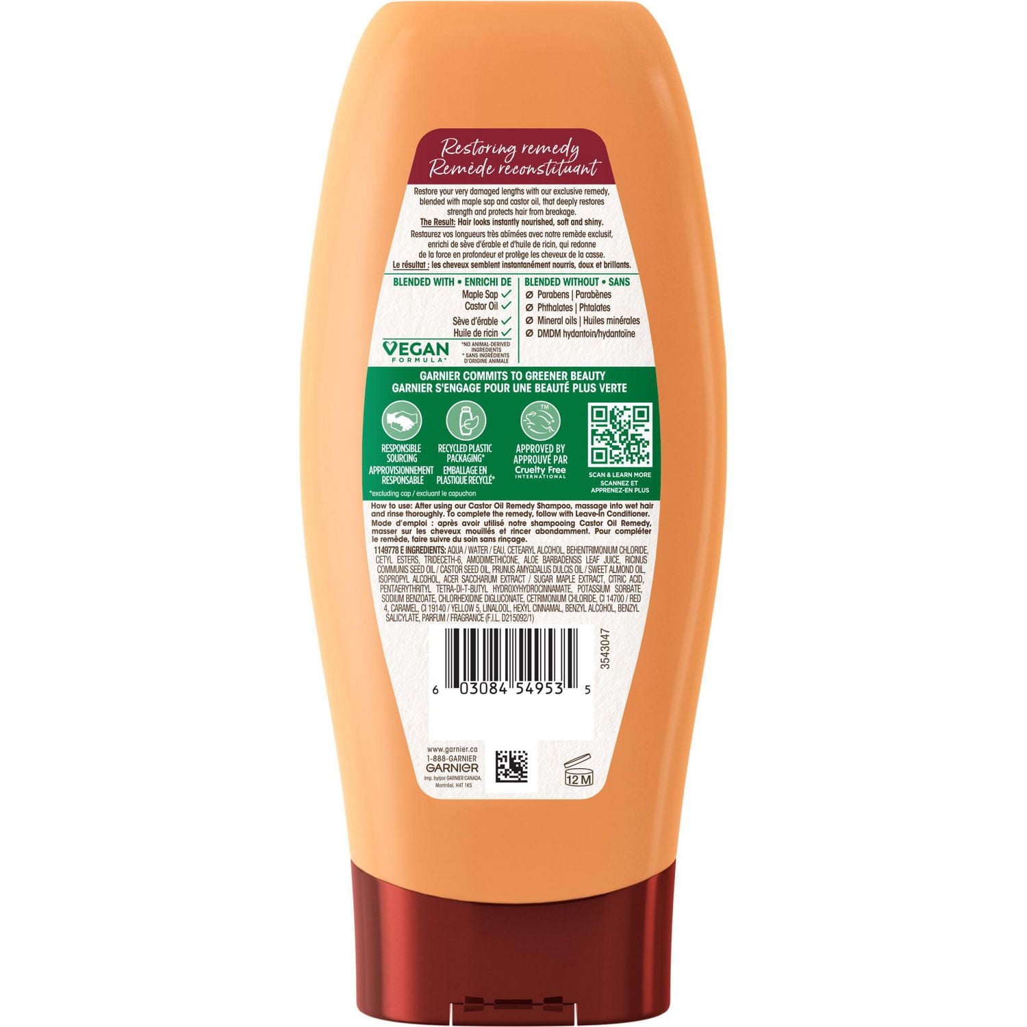 Garnier Whole Blends Remède à l'Huile de Ricin Revitalisant