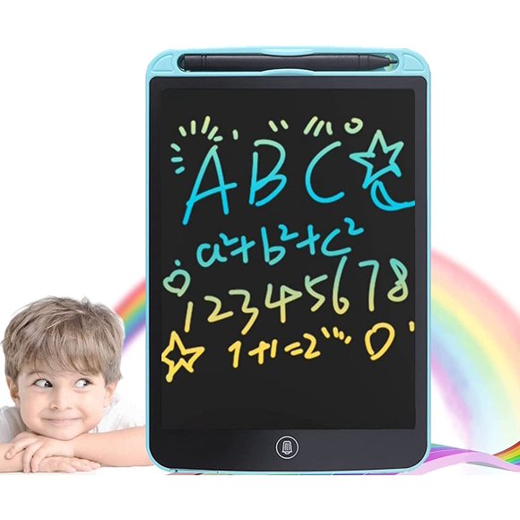 LCD Writing Tablet 10 Inch Electronic Writing Drawing Pad with Multi-Color and Lock Button,Erasable Reusable Portable Doodle Board,Educational & Learning Gifts Office Memo Home Whiteboard