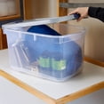 thumbnail image 4 of Rubbermaid 4 Pack Roughneck Clear Storage Containers, Stackable Totes, 66 Quart, 4 of 5