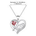 thumbnail image 3 of Dvkptbk Necklaces for Women Mom Letters Heart Shaped Necklace Love Heart Mom Pendant Necklace Jewelry Gifts Mothers Day Gifts (Red), 3 of 5