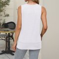 thumbnail image 3 of Pisexur Blouses pour Femmes Décontractées Mode Printemps/été Col Rond T-shirt Uni Manches Courtes Blouse Blanche,TG, 3 of 3