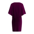 thumbnail image 4 of Meichang Robes Formelles pour Femmes Invitées de Mariage Robe Midi Grande Taille Robes en Chiffon Robe de Soirée Robe de Bal Élégante Robes à Col en V, 4 of 5