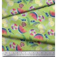 thumbnail image 2 of Soimoi Polyester Crepe Fabric Fruits,Swim Ring & Goggles Summer Designs Printed Fabric 1 Yard 42 Inch Wide, 2 of 3