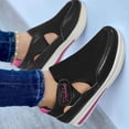 thumbnail image 2 of Kcodviy Espadrilles de Course Décontractées à Crochet en Maille pour Femmes Chaussures à Talon Plat Confortables pour Femmes Go Walk 5-Compatibles avec Honor Espadrilles Respirantes Boucle Grandes Femmes, 2 of 5