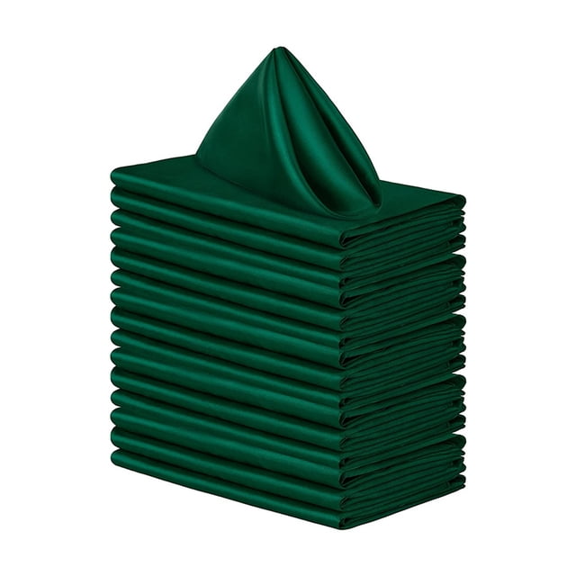 Maytalsory 20 Pcs Serviettes Carrées en Polyester Douces et Confortables pour Repas Confortables Application Large Serviettes de Table Vertes