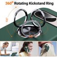 thumbnail image 5 of KOMI for Google Pixel 9 Pro XL Case, Slim Fit Case for Pixel 9 Pro XL with Metal Ring Holder Kickstand, Dual Layer Shockproof Protective Phone Case for Google 9 Pro XL 6.8", Dark Green, 5 of 5