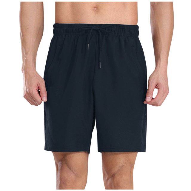 Diufon Men's Athletic Shorts Drawstring Waisted Outdoor Sport Shorts Spring Summer Hiking Shorts with Pockets