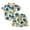 Light Yellow, variant on Boys Hawaii Summer Beach Outfit 2Pcs Set Button Down Shirt Top with Shorts Tropical Print Kids Casual Wear for Toddlers 1-5 Years