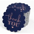 thumbnail image 4 of Inkdotpot 100 Pack Thank You Bridal Shower Favor Paper Tags Craft Real Rose Gold Foil Hang Tags, 4 of 6