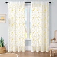 thumbnail image 4 of Ohufall Large Size Translucent Leaf Embroidered Decorative Curtains For Double Bedroom Living Room Home Window Treatments, 4 of 6
