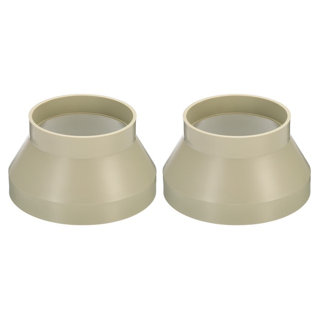 Unique Bargains 6' to 4' Duct Reducer Connector Ventilation Tube Increaser Adapter Beige 2 Pack