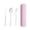 Pink, variant on Stainless Steel Travel Cutlery Set – Reusable Knife Fork Spoon Flatware with Portable Plastic Storage Case for Office Lunch, Picnic, Camping, and Daily Dining