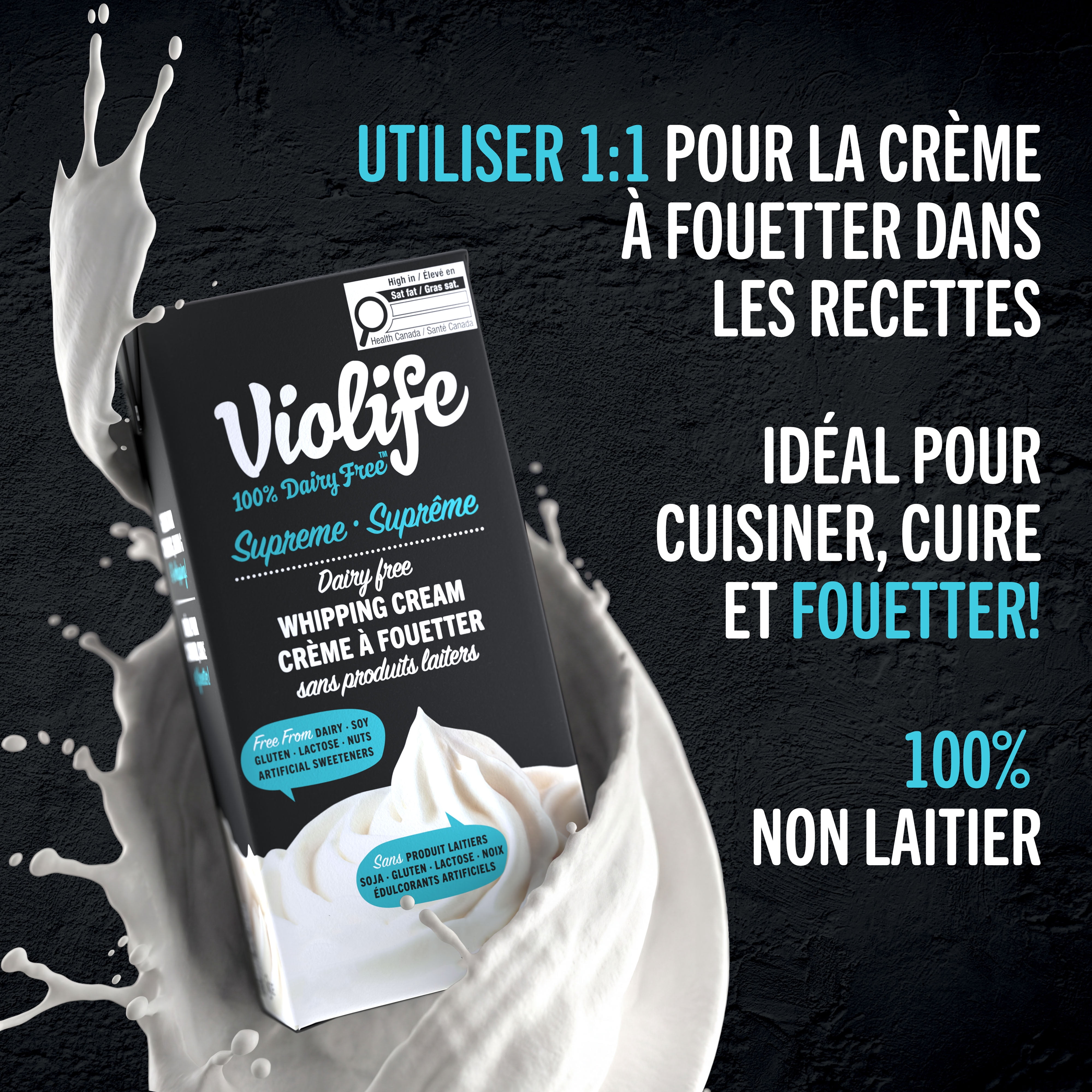 Violife Crème à Fouetter Sans Produits Laitiers