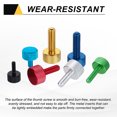 thumbnail image 4 of 5 Pcs M3x8mm Flat Head Knurled Thumb Screws for Graphics Card, Gold, 4 of 6
