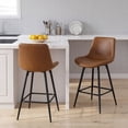 thumbnail image 4 of Gymax Bar Stools Set of 4 24 Inch Counter Height Bar Chairs w/ Backs & Footrests, 4 of 10