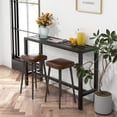 thumbnail image 2 of Costway Outdoor Metal Bar Table 55" Patio Rectangular Counter Height Dining Table Black, 2 of 10