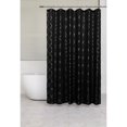 thumbnail image 2 of Polyester Silver Foil Trellis Printed Shower Curtain (Black), 2 of 2