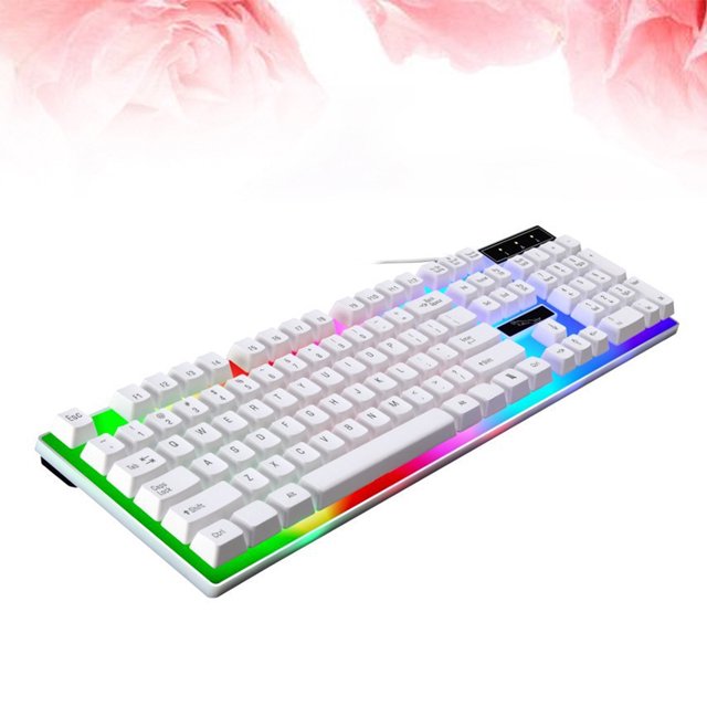 COOPHYA Clavier Lumineux de Rentrée Scolaire 1Ensemble Plastique Blanc Compact Connexion Filaire