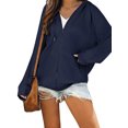 thumbnail image 2 of Veste à Capuche Décontractée à Manches Longues pour Femmes Zip Outwear Couleur Unie avec Poches Sweat-Shirt Automne, 2 of 9