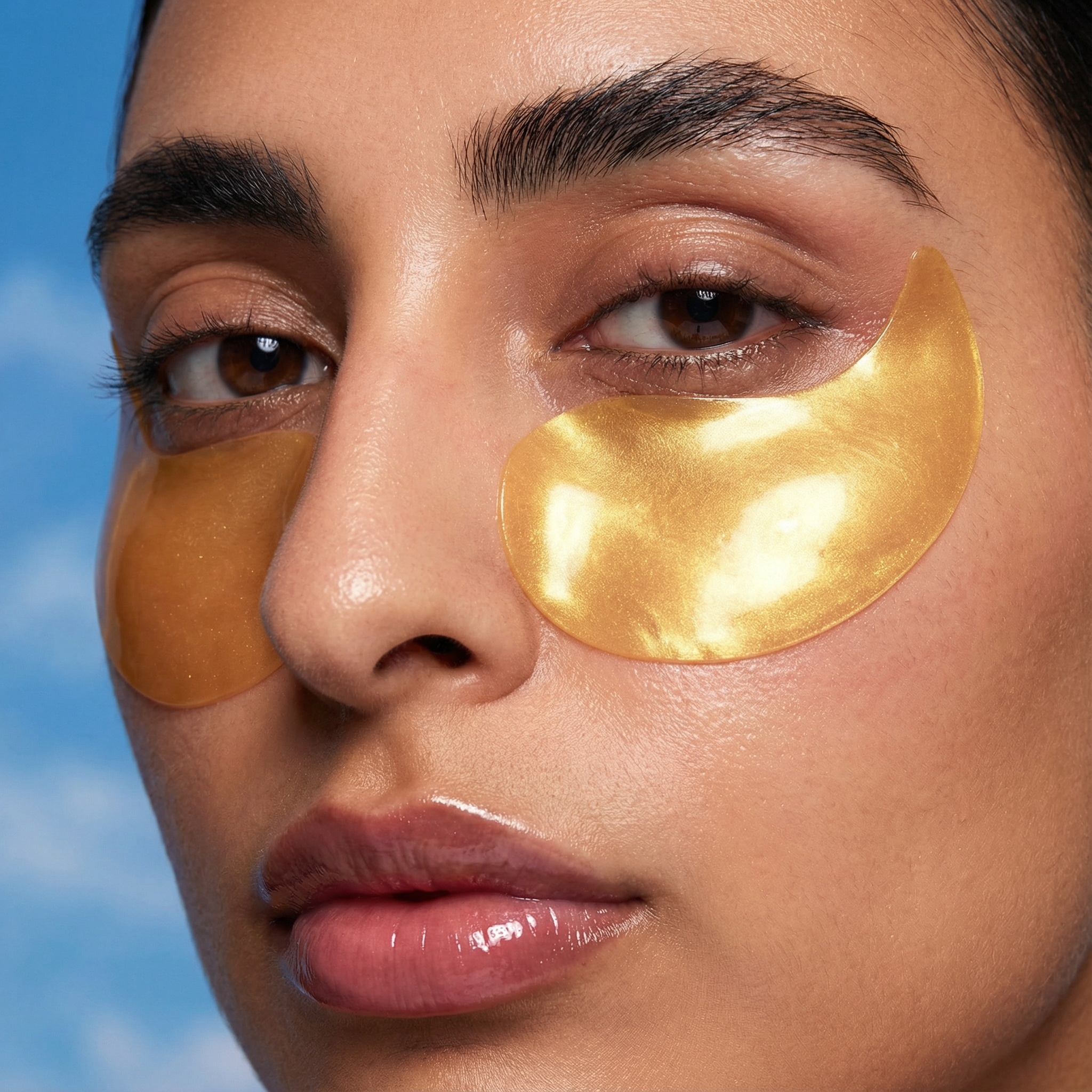 Vitamasques Patchs contour des yeux hydrogel dorés anti-cernes et décongestionnants - Pot de 16 paires