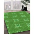 thumbnail image 3 of Ahgly Tapis d'Intérieur Lavable en Machine Carré Transitionnel Vert Néon, 5 Pieds Carré, 3 of 7