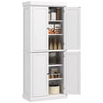 thumbnail image 1 of HOMCOM Freestanding 4 Door Kitchen Pantry Cabinet with Shelves White, 1 of 10