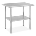 thumbnail image 1 of Yiwa Commercial Stainless Steel Work Table, NSF Certified, 2-Tier Adjustable Shelving, Leveling Feet, 1 of 9