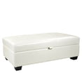 thumbnail image 1 of CorLiving Antonio Tufted Bonded Leather Ottoman, 1 of 4