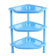 thumbnail image 1 of 3 Layer Square Triangular Corner Storage Organizing Caddy Stand For Bathroom Hot Pan Holder for Counter Foldable Kitchen Stainless Steel Sponge Holder Wooden Rack for Kitchen over Rack Bottle Rack, 1 of 3